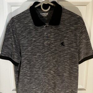 Express Grey Pique Polo Shirt – Size M